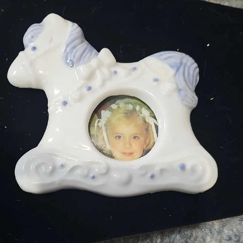 Ceramic Rocking Horse Photo Frame - Picture 2 of 3